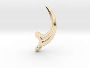 Velociraptor Claw Pendant/Keychain in 14k Gold Plated Brass