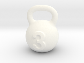 Kettlebell For You Little  in White Processed Versatile Plastic