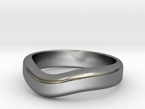 Wedding Wave Band in Polished Silver