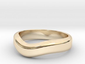 Wedding Wave Band in 14k Gold Plated Brass