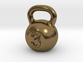 Little Kettlebell For You in Polished Bronze