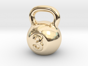 Little Kettlebell For You in 14k Gold Plated Brass