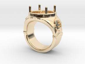 Ring Trefoil in 14k Gold Plated Brass: 5.5 / 50.25