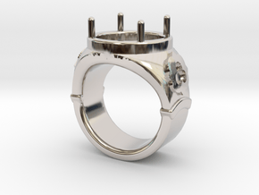 Ring Trefoil in Rhodium Plated Brass: 5.5 / 50.25