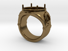 Ring Trefoil in Polished Bronze: 13 / 69