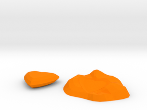 Mothers day Heart in Orange Processed Versatile Plastic