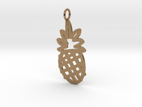 Large Pineapple Charm! in Natural Brass