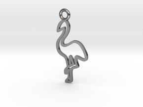 Flamingo Charm! in Polished Silver