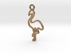 Flamingo Charm! in Natural Brass