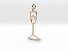Champagne Charm! in 14k Rose Gold Plated Brass