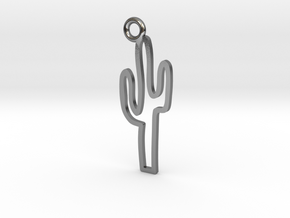 Cactus Charm! in Polished Silver