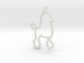 Poodle Charm! in White Natural Versatile Plastic