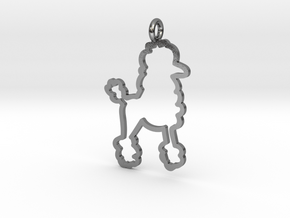 Poodle Charm! in Polished Silver