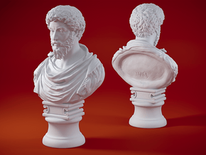 Marcus Aurelius 4 inches in White Natural Versatile Plastic: Small