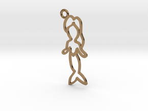 Mermaid Charm! in Natural Brass