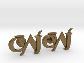Monogram Cufflinks CJW in Natural Bronze