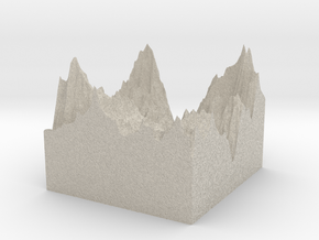 Model of Tignes / Val d'Isere in Natural Sandstone