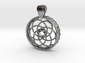 COMING SOON - Iris Pendant For 10mm CZs in Fine Detail Polished Silver