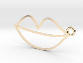 Lips Charm! in 14K Yellow Gold