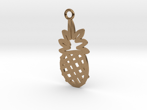 Pineapple Charm! in Natural Brass