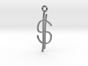 Money Charm! in Polished Silver
