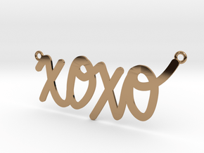 XOXO Necklace! in Polished Brass