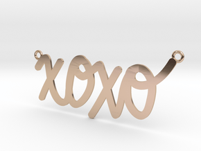 XOXO Necklace! in 14k Rose Gold Plated Brass