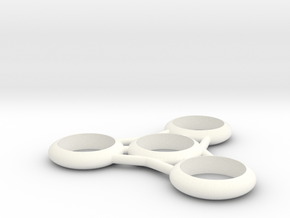 Fidget Spinner 1 in White Processed Versatile Plastic