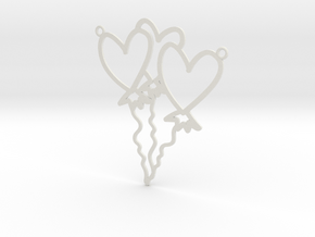 Heart Balloon Necklace! in White Natural Versatile Plastic