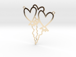 Heart Balloon Necklace! in 14K Yellow Gold