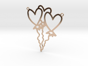 Heart Balloon Necklace! in 14k Rose Gold Plated Brass