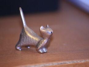 Kitten in Polished Bronzed Silver Steel