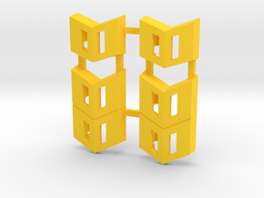 Omega Supreme Leg Clips G1 reproduction in Yellow Processed Versatile Plastic
