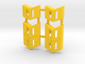 Omega Supreme Leg Clips G1 reproduction in Yellow Processed Versatile Plastic
