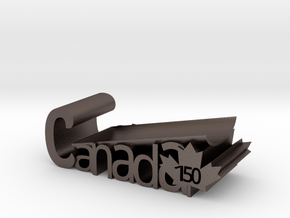 Canada 150 Spoon Rest Version 2 in Polished Bronzed Silver Steel