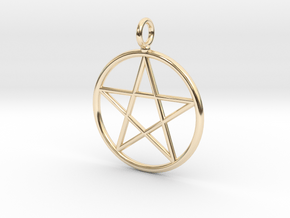 Simple pentagram necklace in 14k Gold Plated Brass