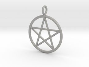 Simple pentagram necklace in Aluminum