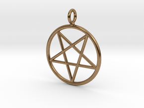 Overturned pentagram necklance (simple) in Natural Brass