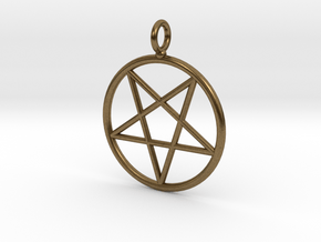 Overturned pentagram necklance (simple) in Natural Bronze