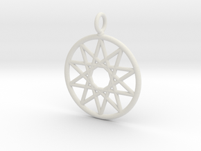 Simple decagram necklace in White Natural Versatile Plastic