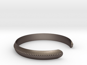 Bracelet QT Medium in Polished Bronzed Silver Steel
