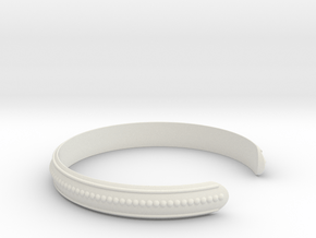 Easy Bracelet Medium Curved in White Natural Versatile Plastic