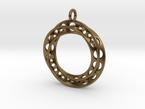 Moebius Band Ø 30mm with Big Loop in Natural Bronze