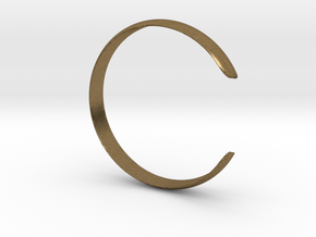 Curved Bangle Small A in Natural Bronze