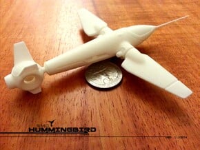 Hummingbird Spaceship Toy in White Natural Versatile Plastic
