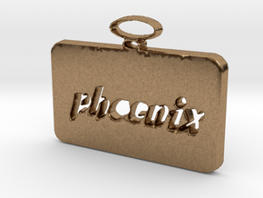 Phoenix pendant in Natural Brass