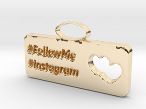 Instagram charm in 14k Gold Plated Brass