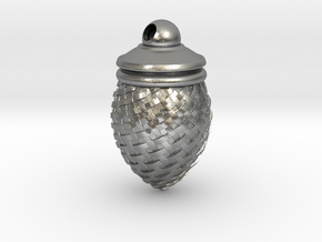  Acorn  in Natural Silver