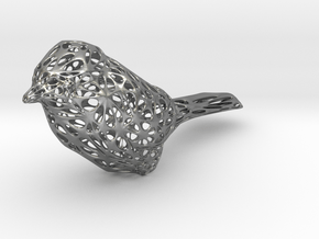 Perched Bird in Natural Silver