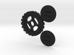 Fidget Wheel in Black Natural Versatile Plastic